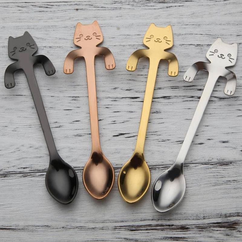 STAINLESS STEEL CAT TEASPOONS